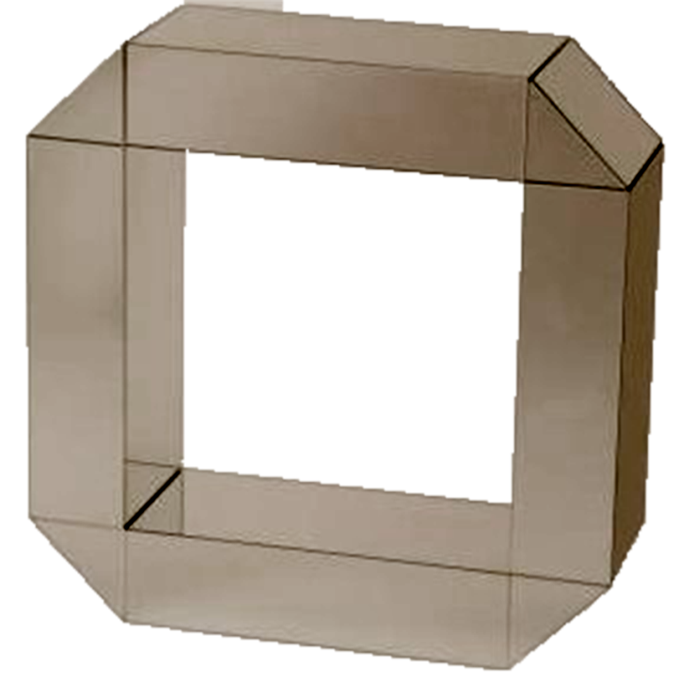 Moldura Quadrada Espelhada Bronze