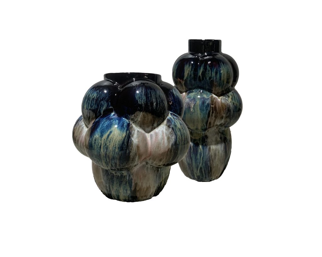 Jarra Bolas Azul Manchado