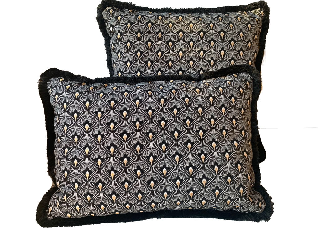 Almofada Luxury C/ Franja Preta