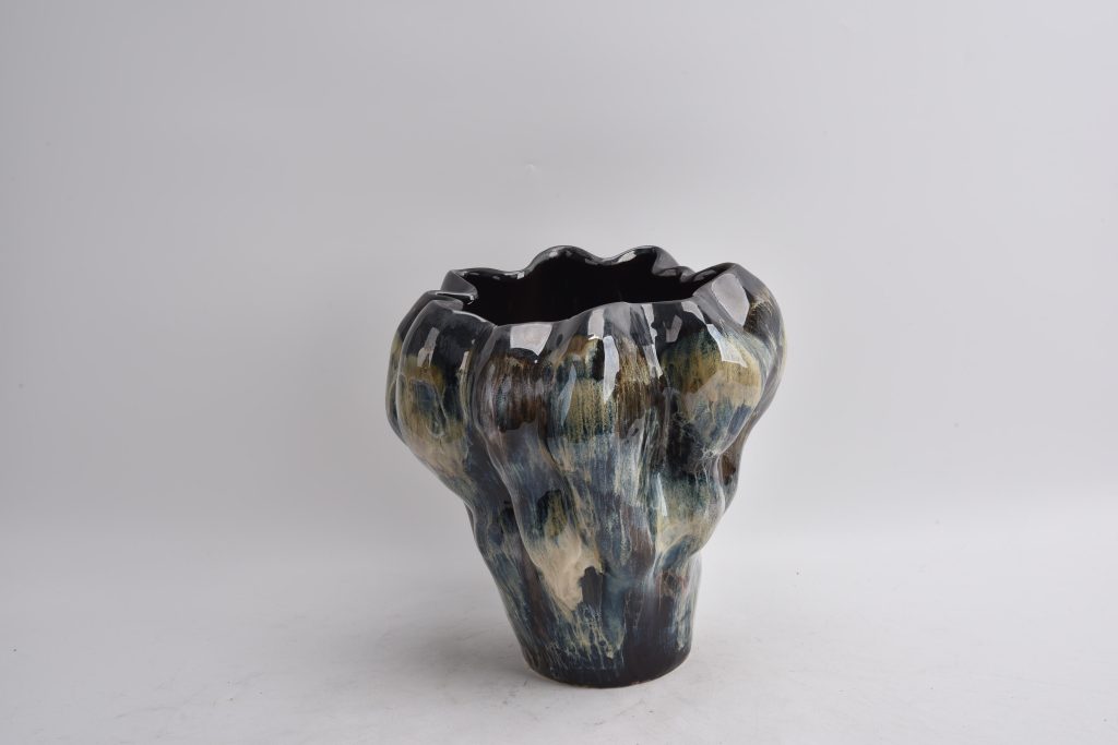 Jarra Meteorito Tons azul Manchado