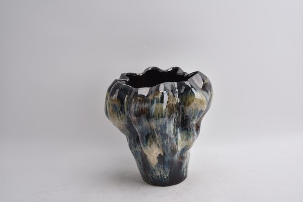 Jarra Meteorito Tons azul Manchado