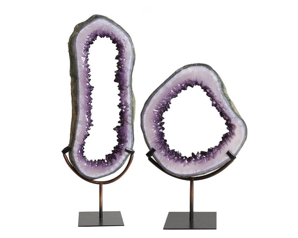 Pedra Ametista C/ Suporte Metal