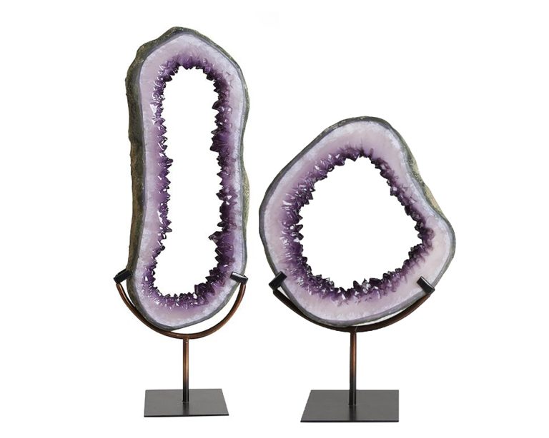 Pedra Ametista C/ Suporte Metal