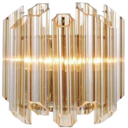 Aplique de Parede Cristal Ambar 33x17x32cm