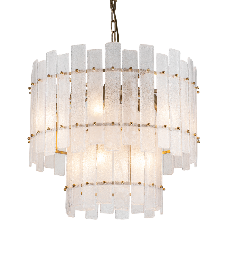 Candeeiro Teto Cristal Fosco