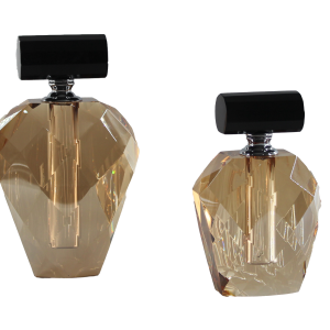 Frasco Perfume Cristal Ambar e Preto