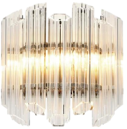 Aplique de Parede Cristal Transparente 33x17x32cm