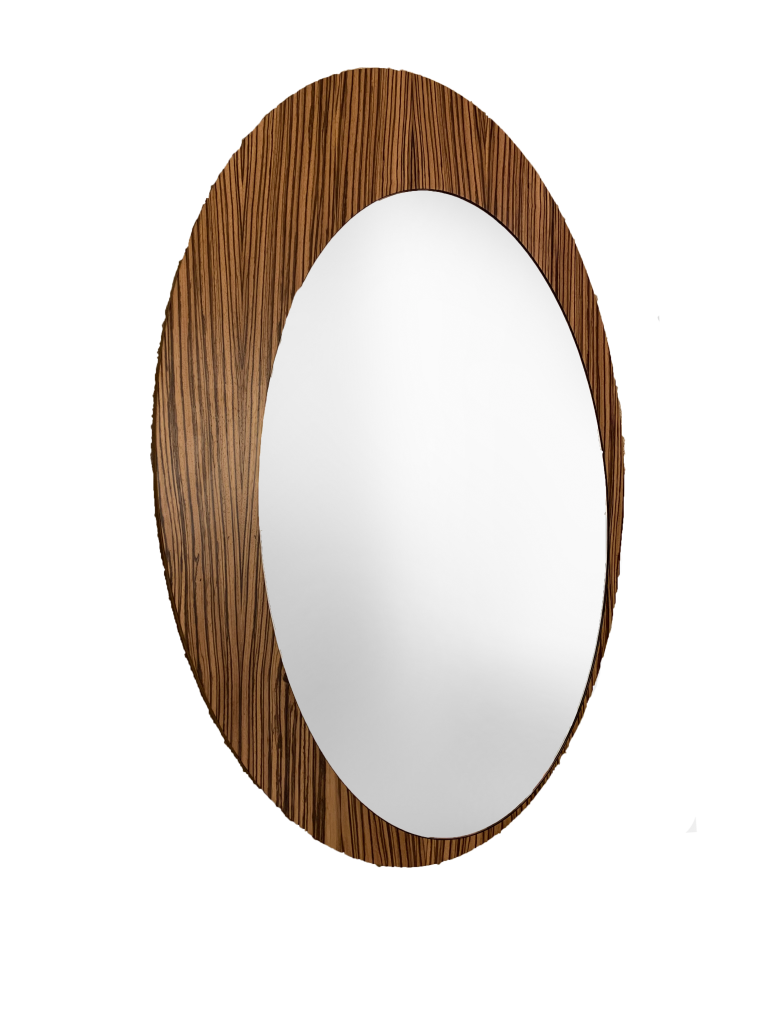 Moldura Oval Zebrano C/ Espelho