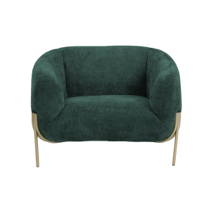 Cadeirão Tubo Dourado C/ Tecido Verde