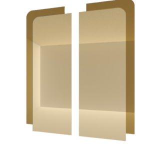 Moldura Onda Espelho Bronze C/ Frente Espelho