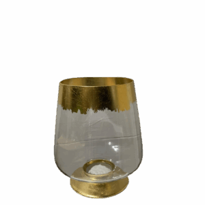 Jarra Copo C/ Faixa Folha Ouro Cima e Baixo