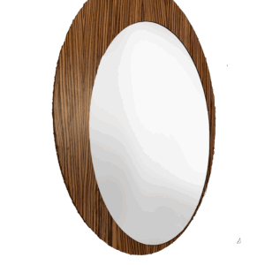 Moldura Oval Zebrano C/ Espelho