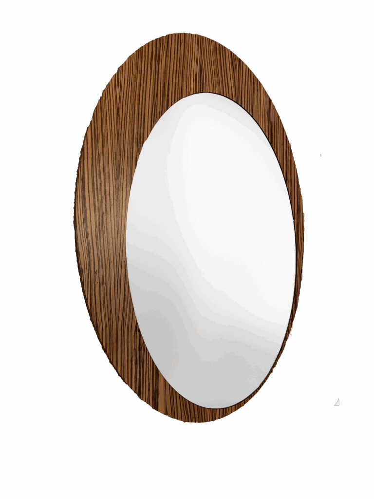 Moldura Oval Zebrano C/ Espelho