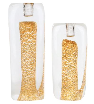 Jarra Vidro Manual Ambar C/ Bolhas