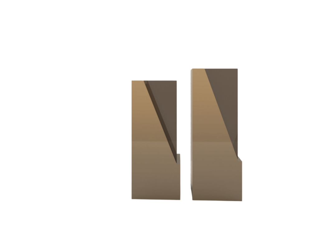 Coluna Espelho Bronze e Int. Vidro Bronze