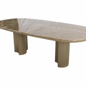 Mesa Lacada Taupe C/ Tampo Pedra Mármore