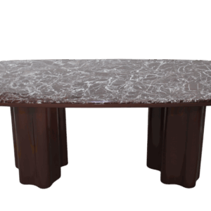 Mesa Lacada Bordeaux C/ Tampo Pedra Mármore