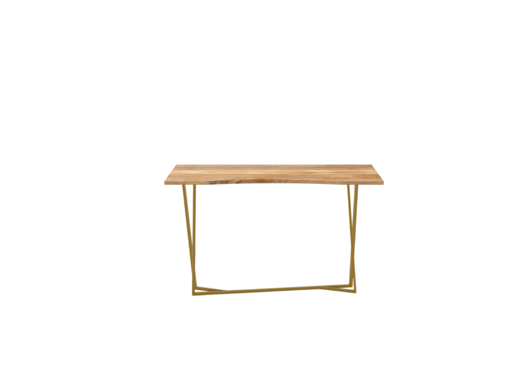 Consola Pés Tubo Dourado