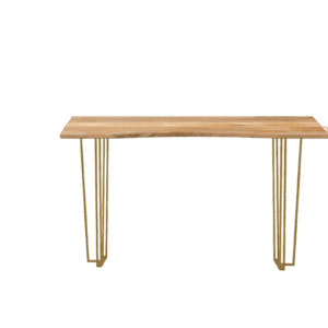 Consola Pés Tubo Inclinado Dourado