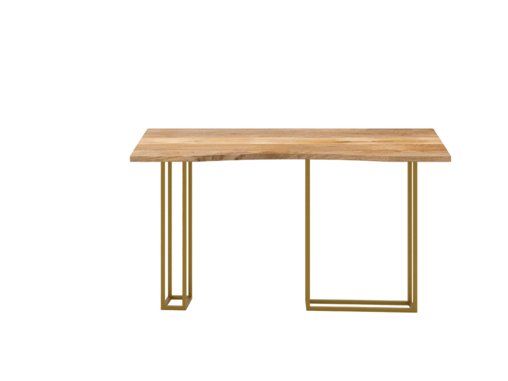 Consola Pés Tubo Dourado