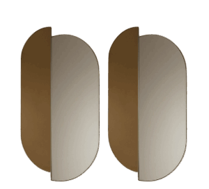 Moldura Dupla Com Espelho Bronze e Espelho normal 80x180cm