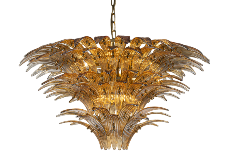 Candeeiro Folhas Dobradas Ambar