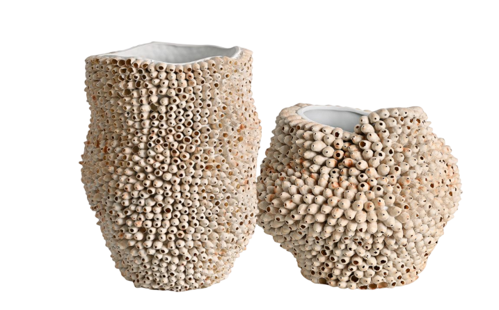 Jarra Porcelana Manual Efeito Buzios