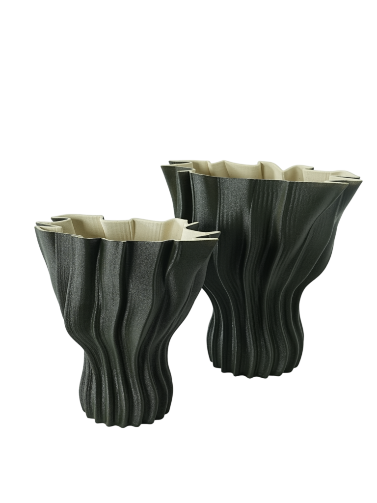 Jarra Porcelana 3D Verde Escuro