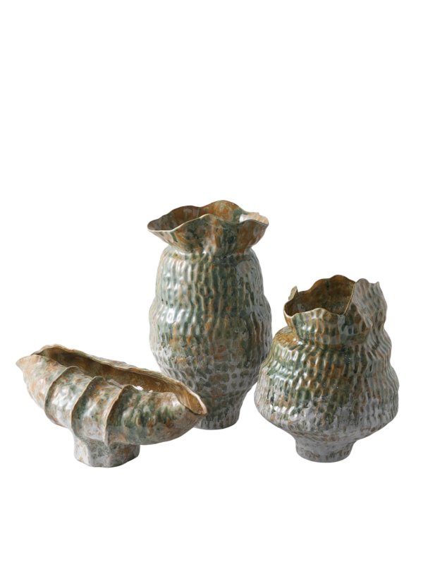 Jarra Irregular Porcelana Verde Água