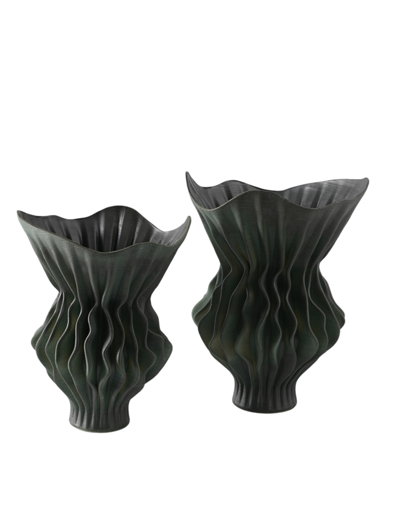 Jarra Porcelana 3D Verde Escuro