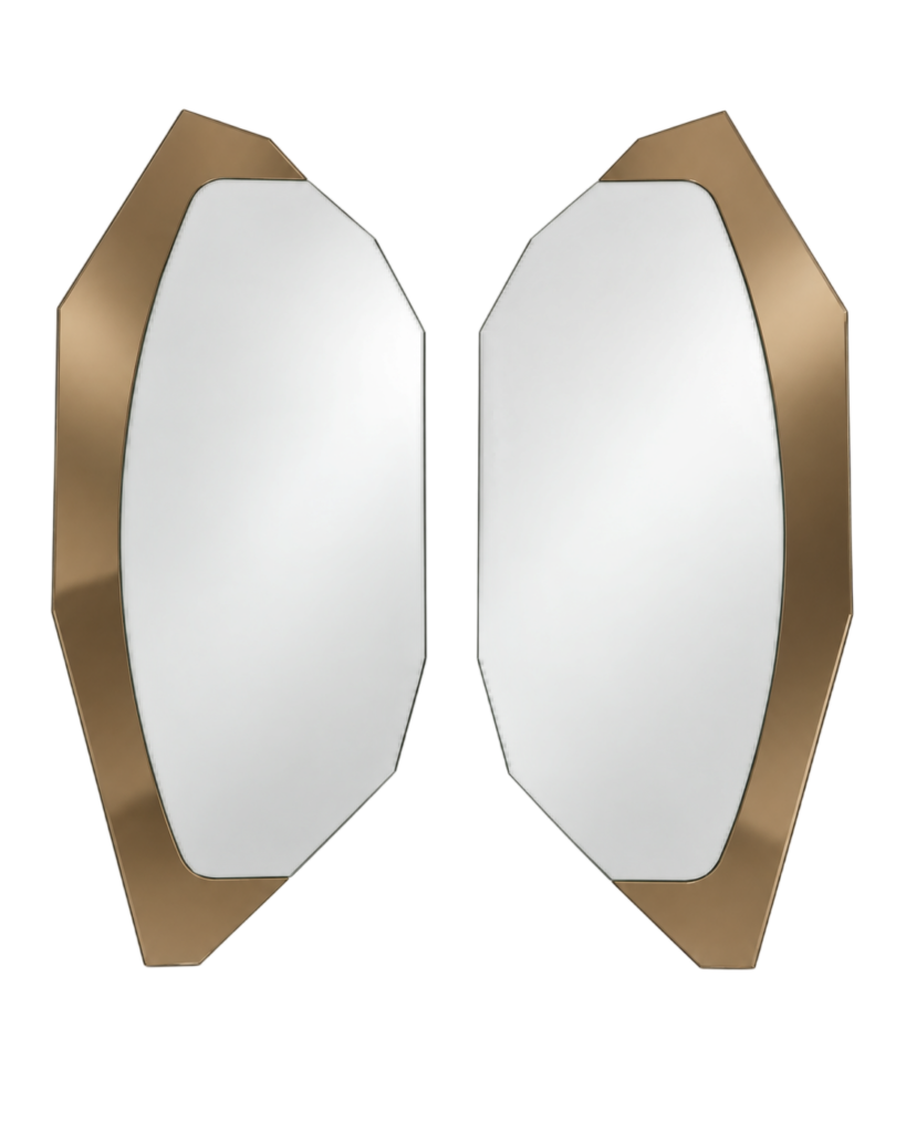 Espelho Irregular Duplo Bronze e Normal