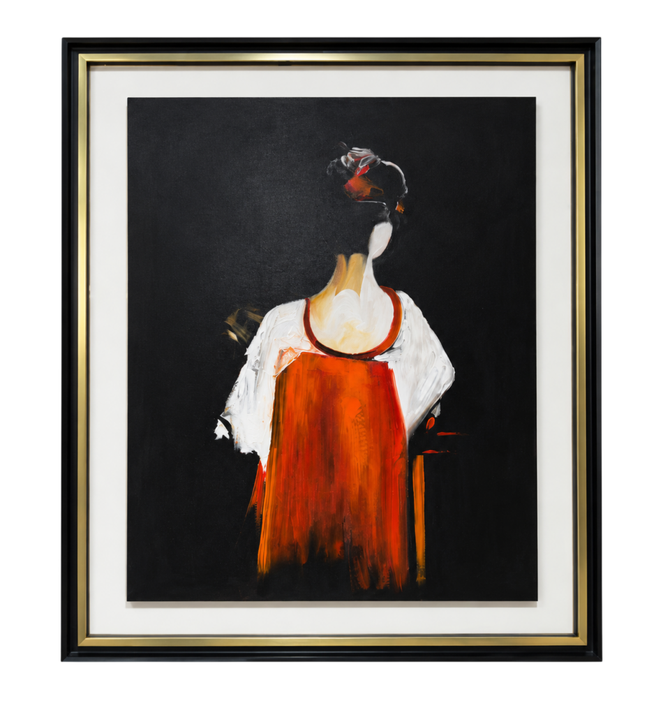 Pintura à Mão Chinesa Laranja